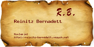 Reinitz Bernadett névjegykártya