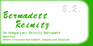 bernadett reinitz business card